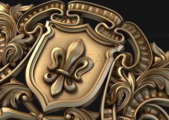 3D model Coat of arms with lily (STL)